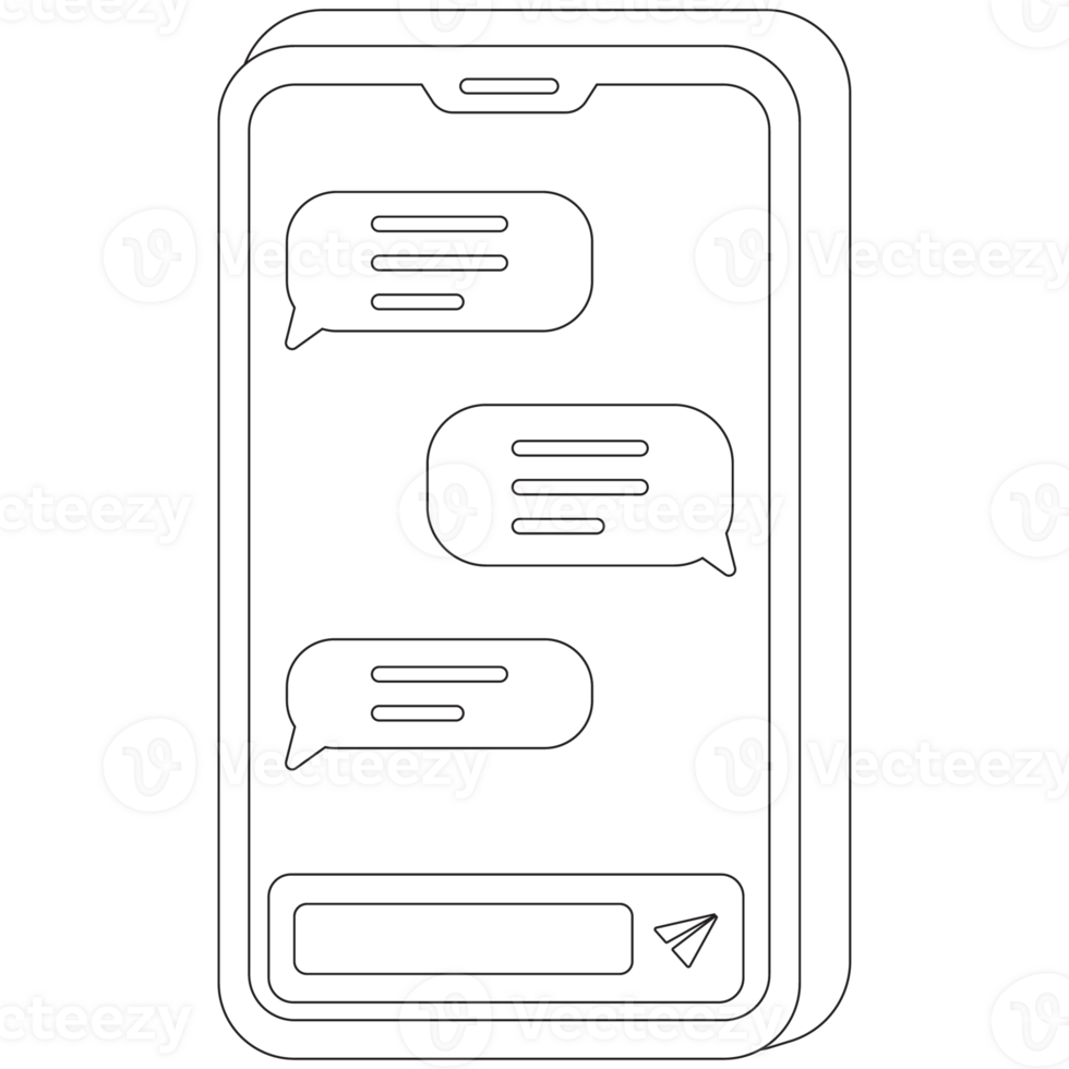 Communication Communicating Sticker 2D Outline Illustrations png