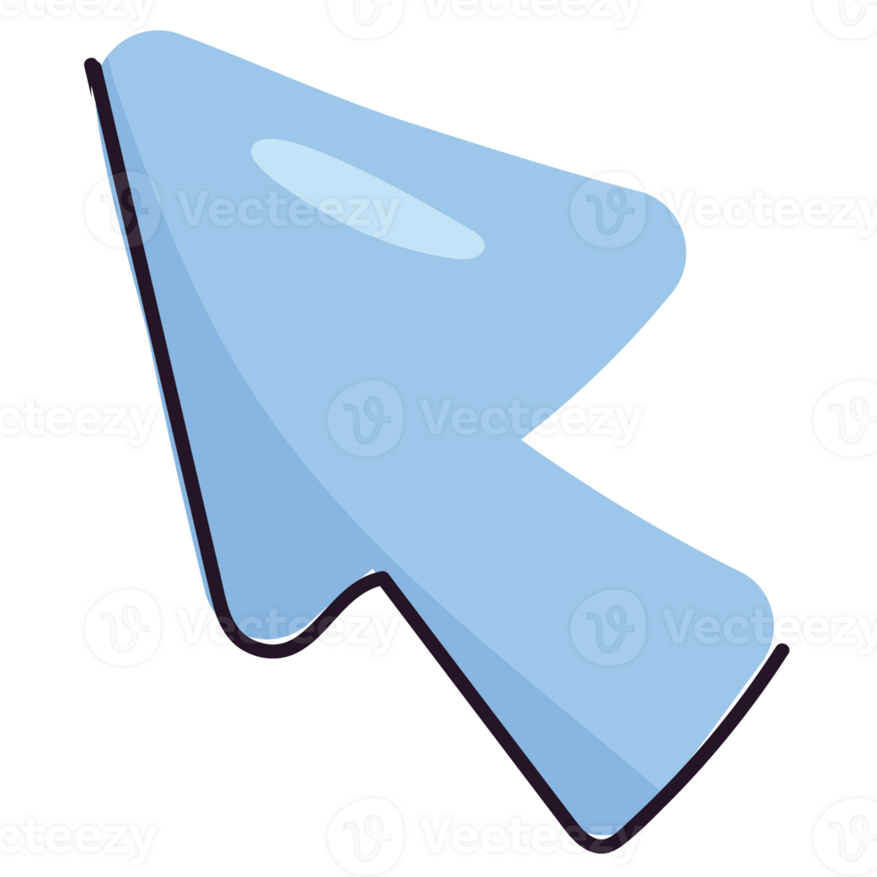 Up Arrow Doodle Web Element 2D Color Illustrations png