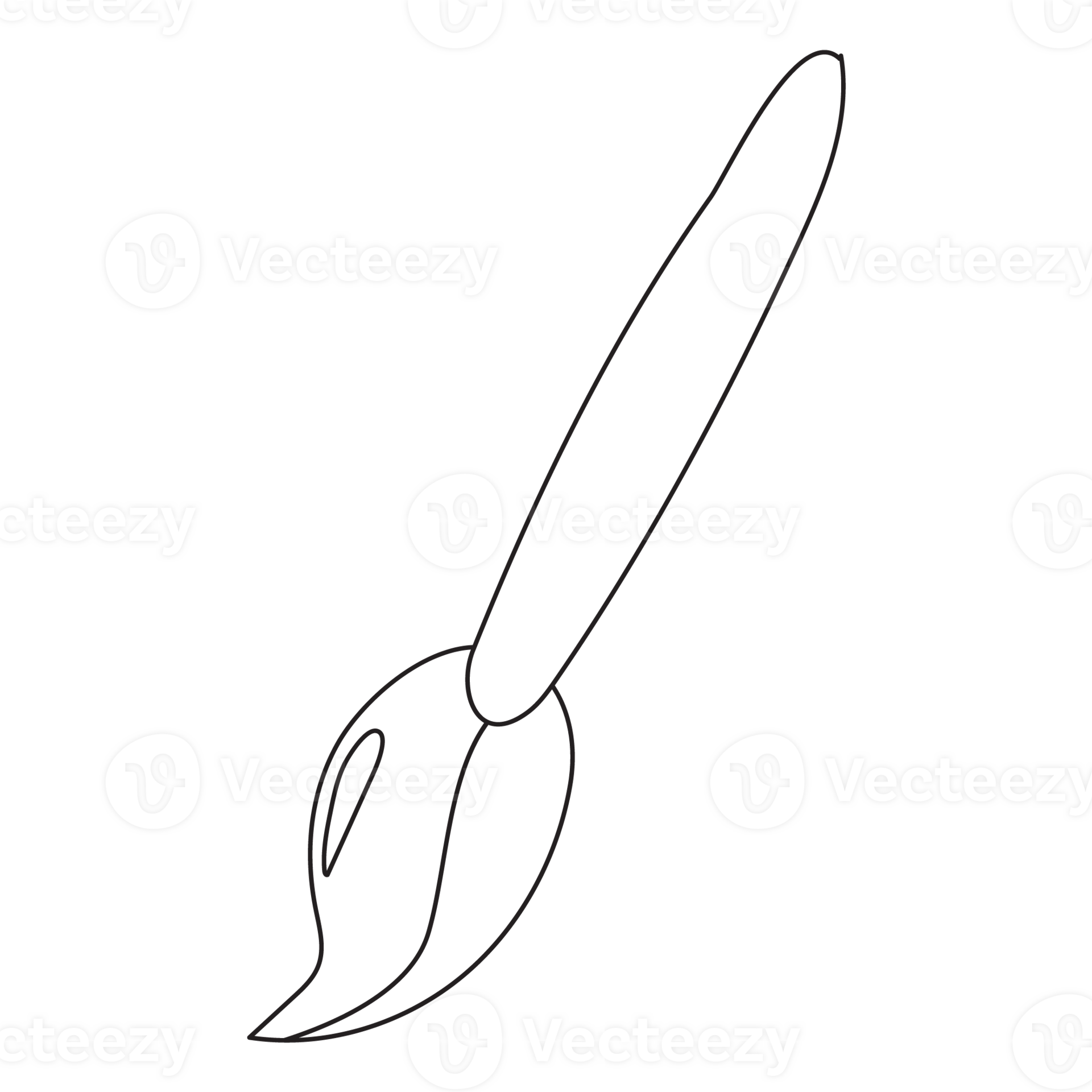 Paintbrush Doodle Web Element 2D Outline Illustrations 33156529 PNG