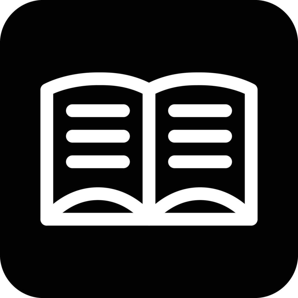 icono de vector de libro abierto