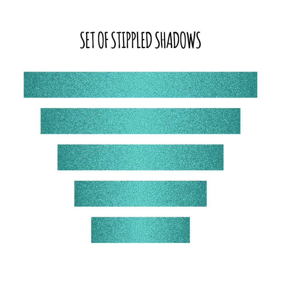 set of horizontal dotted shadows vector illustration