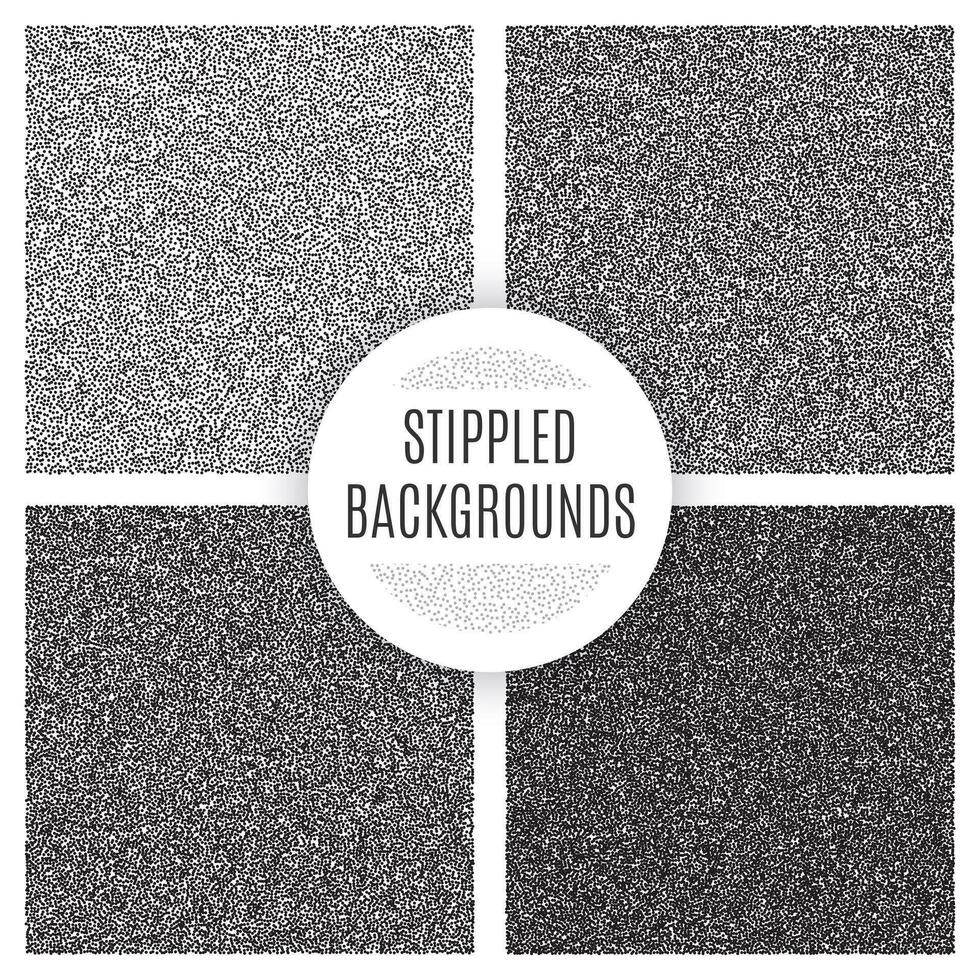 set of white noise textures with small particles and dots vector