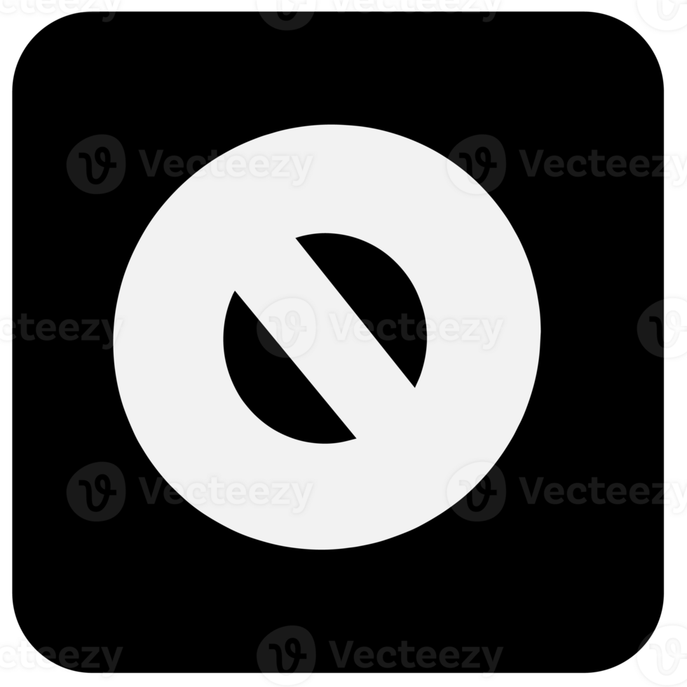 Emoji emotion black box social chat  icon illustration isolated on transparent background png