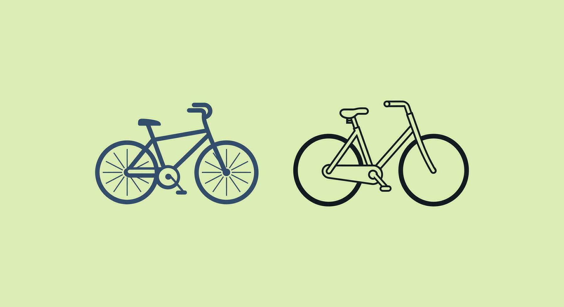 dos ruedas, interminable aventuras bicicleta vector colección para activo viviendo.
