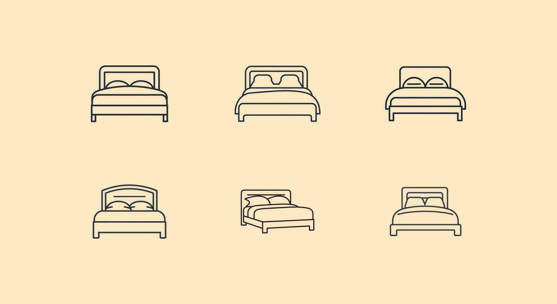 diseño tu sueño dormitorio con moderno cama vectores ideal para interior Arte.