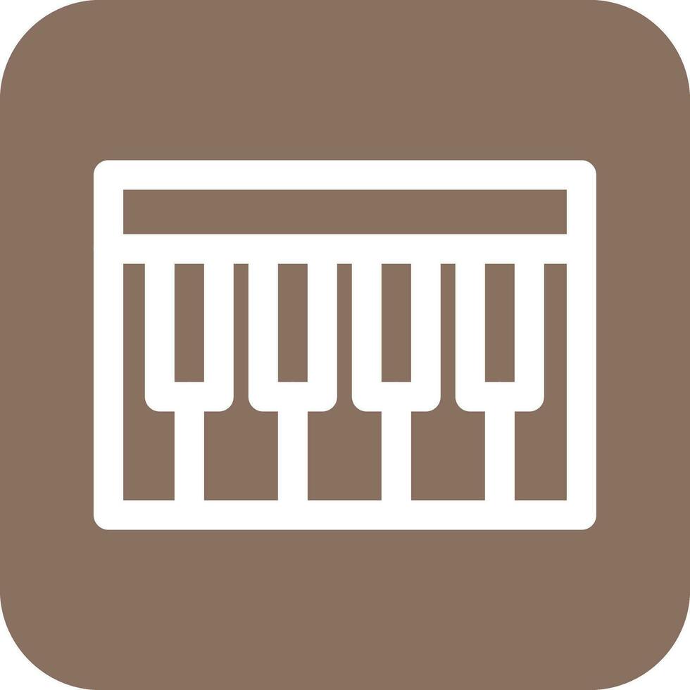 Piano keyboard Vector Icon