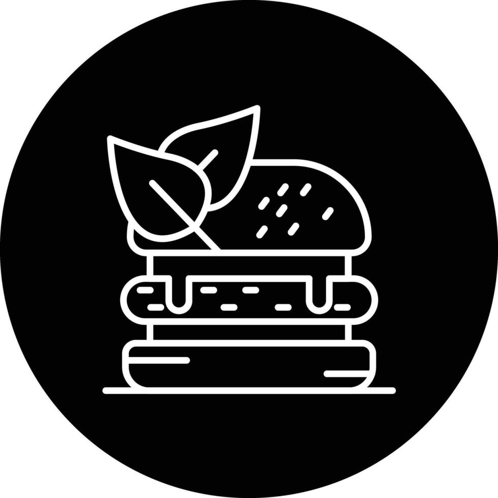 Vegan Burger Vector Icon