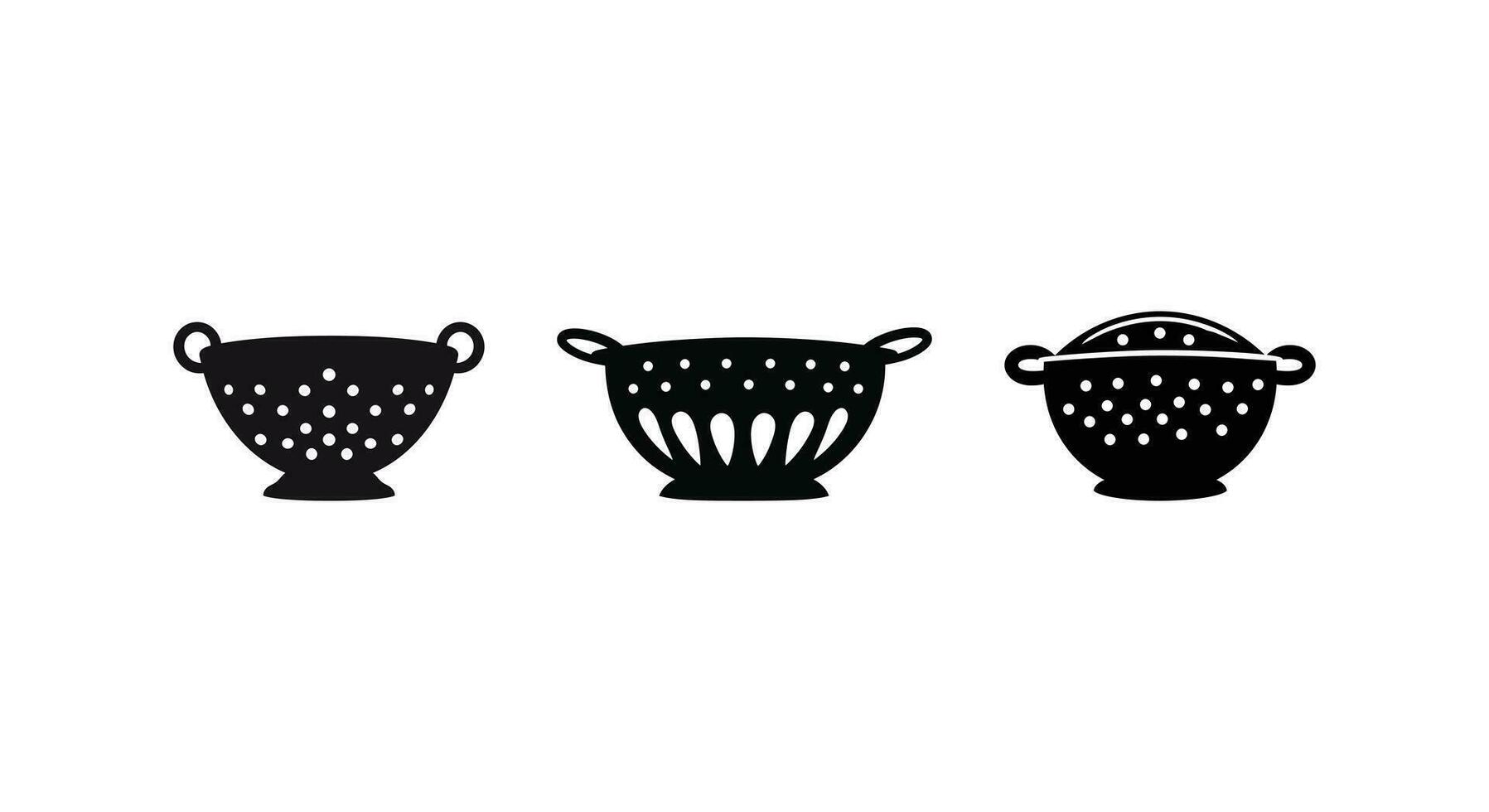 Draining Delights   Vector Illustration of a Colander in Action