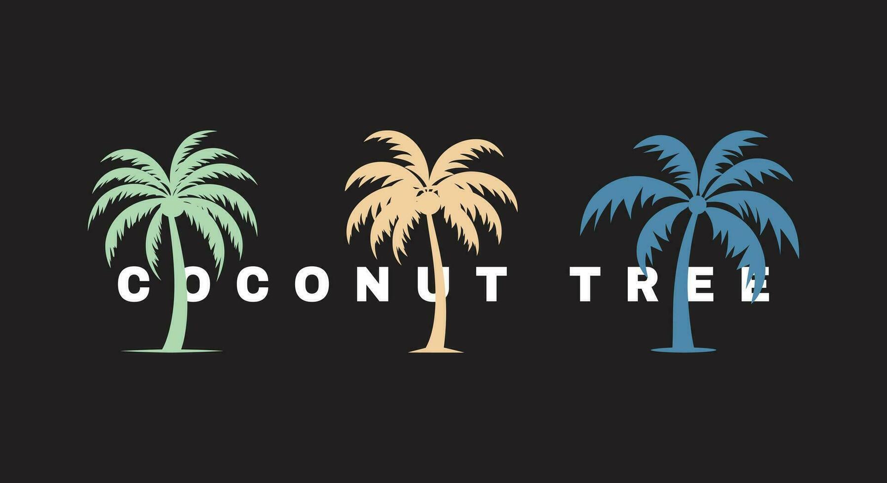 Exotic Palm Trees   Coconut Tree Vector Graphics for Vacation Designs