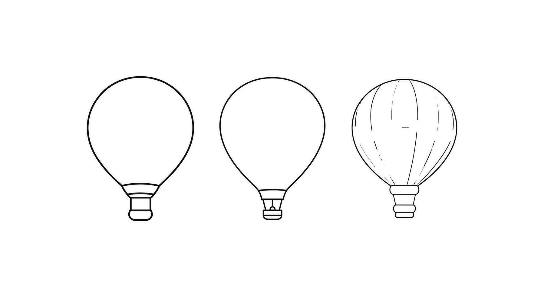 Dream Big Hot Air Balloon Vector Collection for Inspirational and Uplifting Designs.