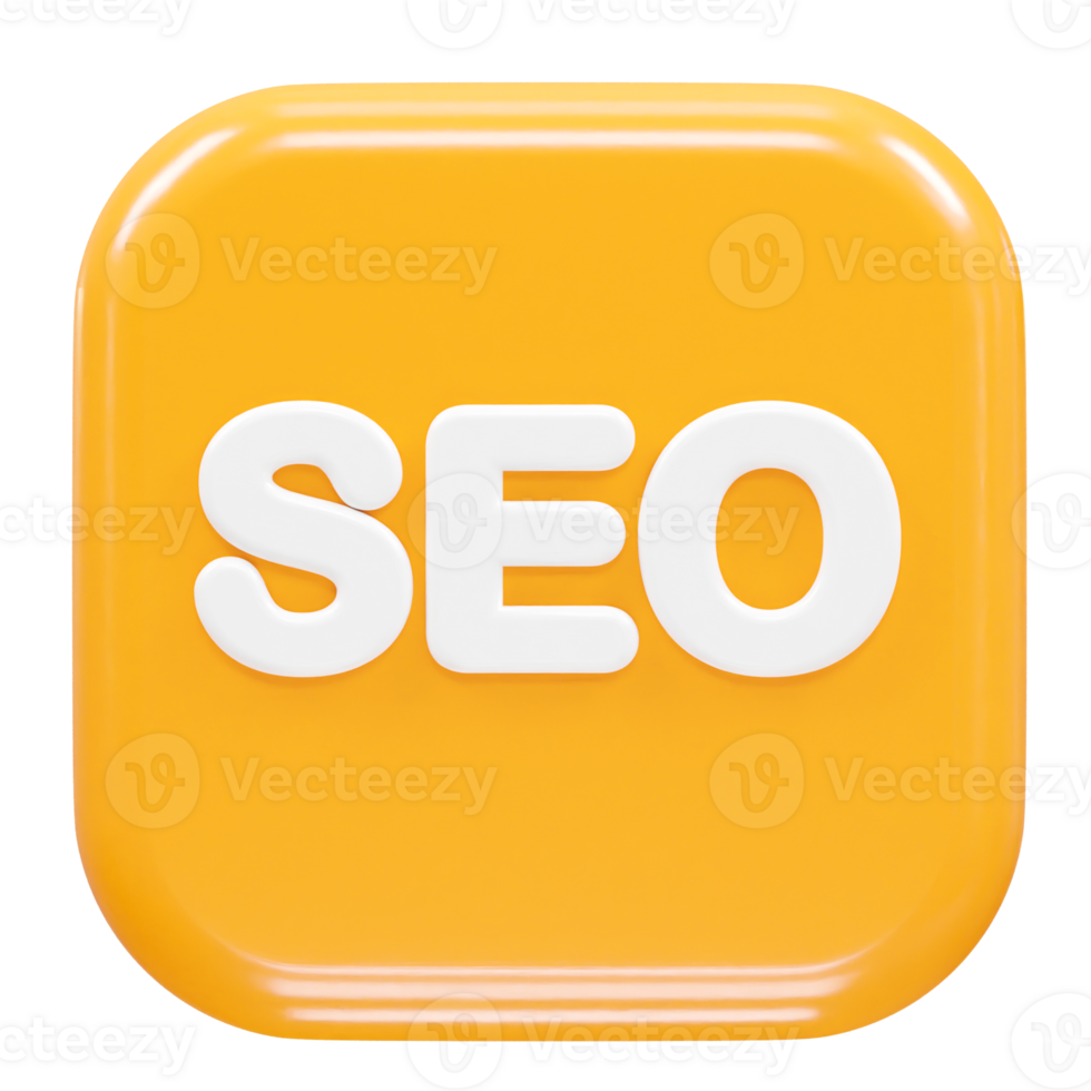Seo icon 3d illustration rendering transparent element png