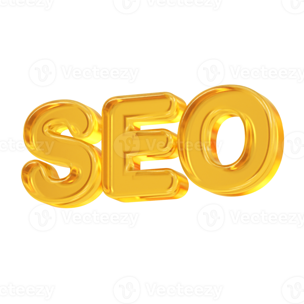 Seo icon 3d illustration rendering transparent element png