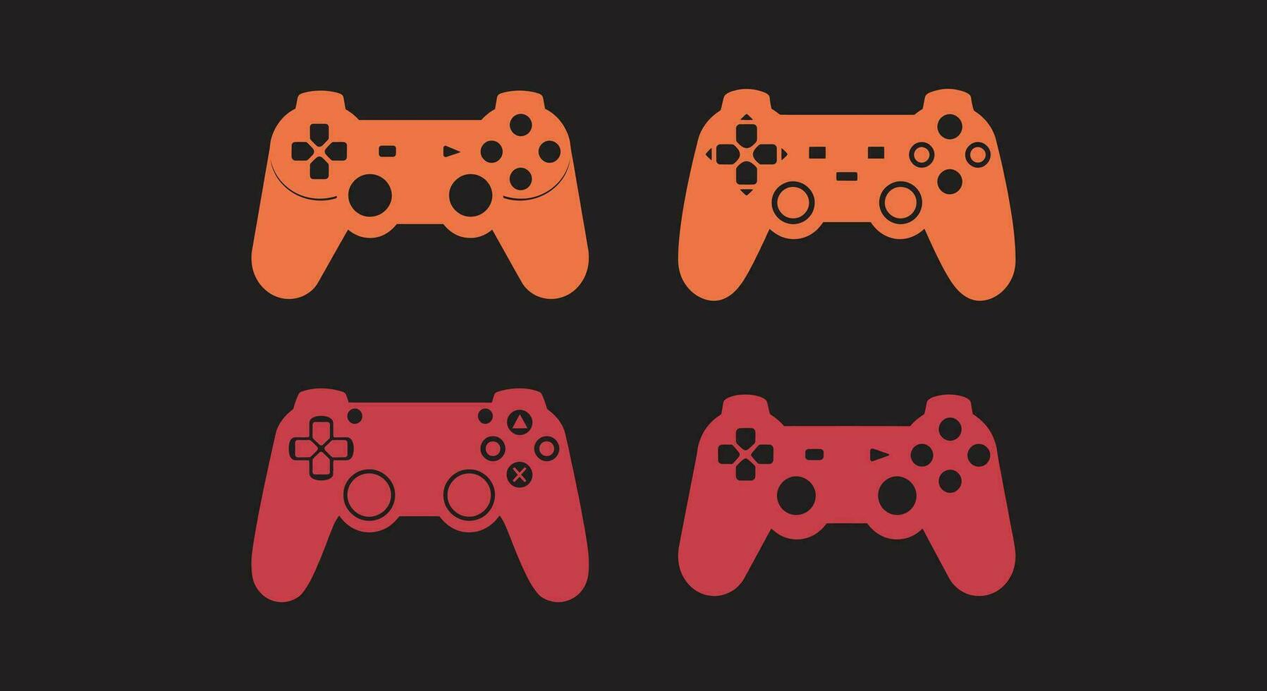 Retro Gaming Vintage Game Controller Graphics in Vector Format