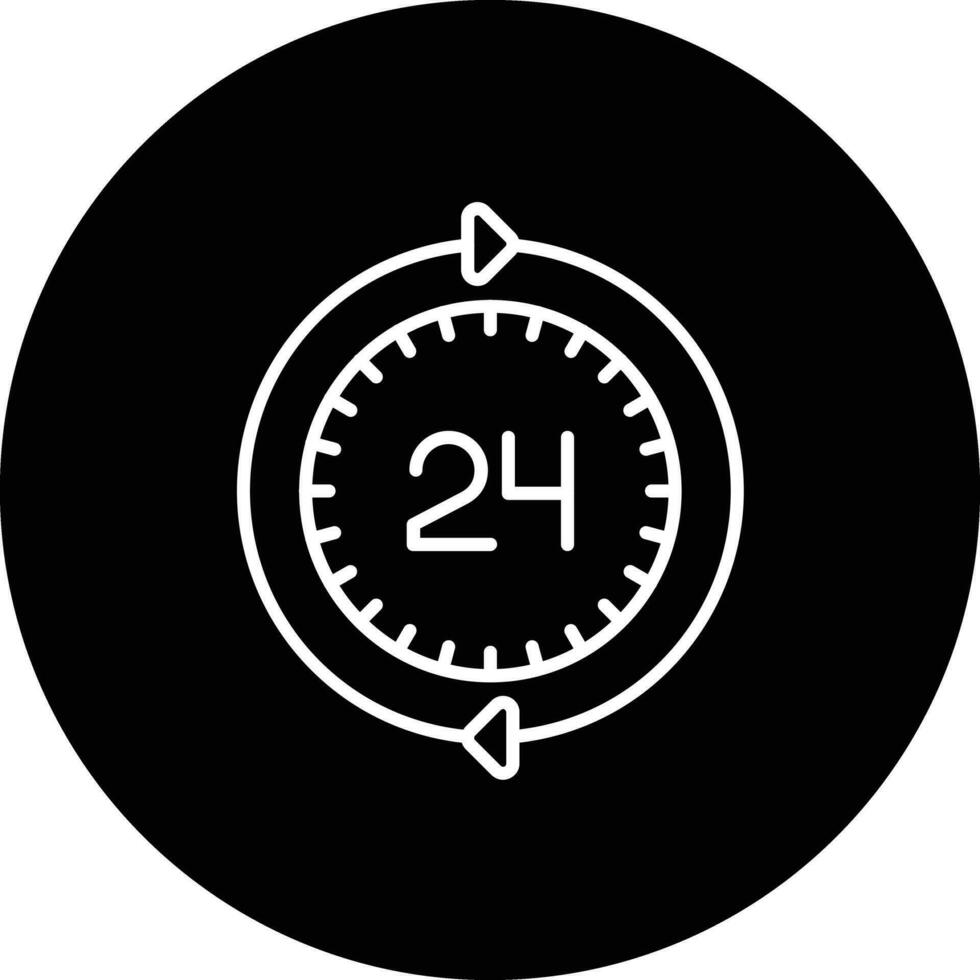 24 horas Servicio vector icono