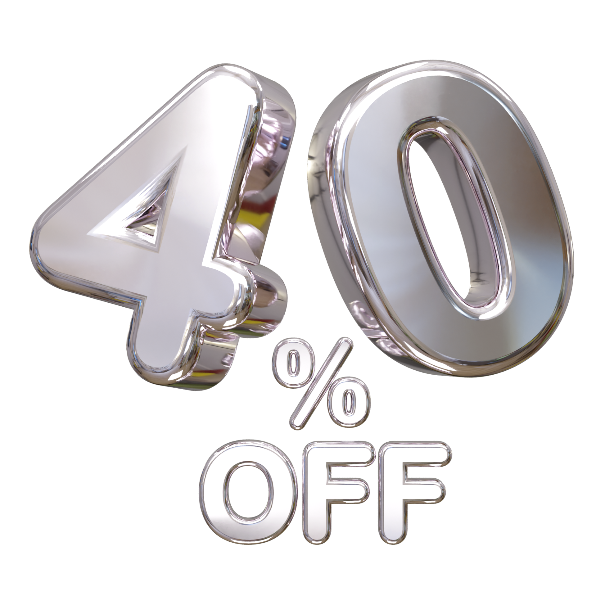 40 Percent Off Discount Sale 3d Rendering Text Illustration 33158351 PNG