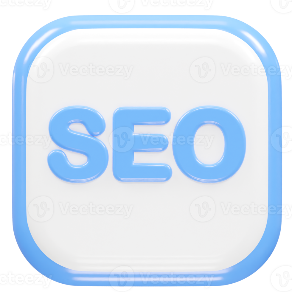 Seo icon 3d illustration rendering transparent element png