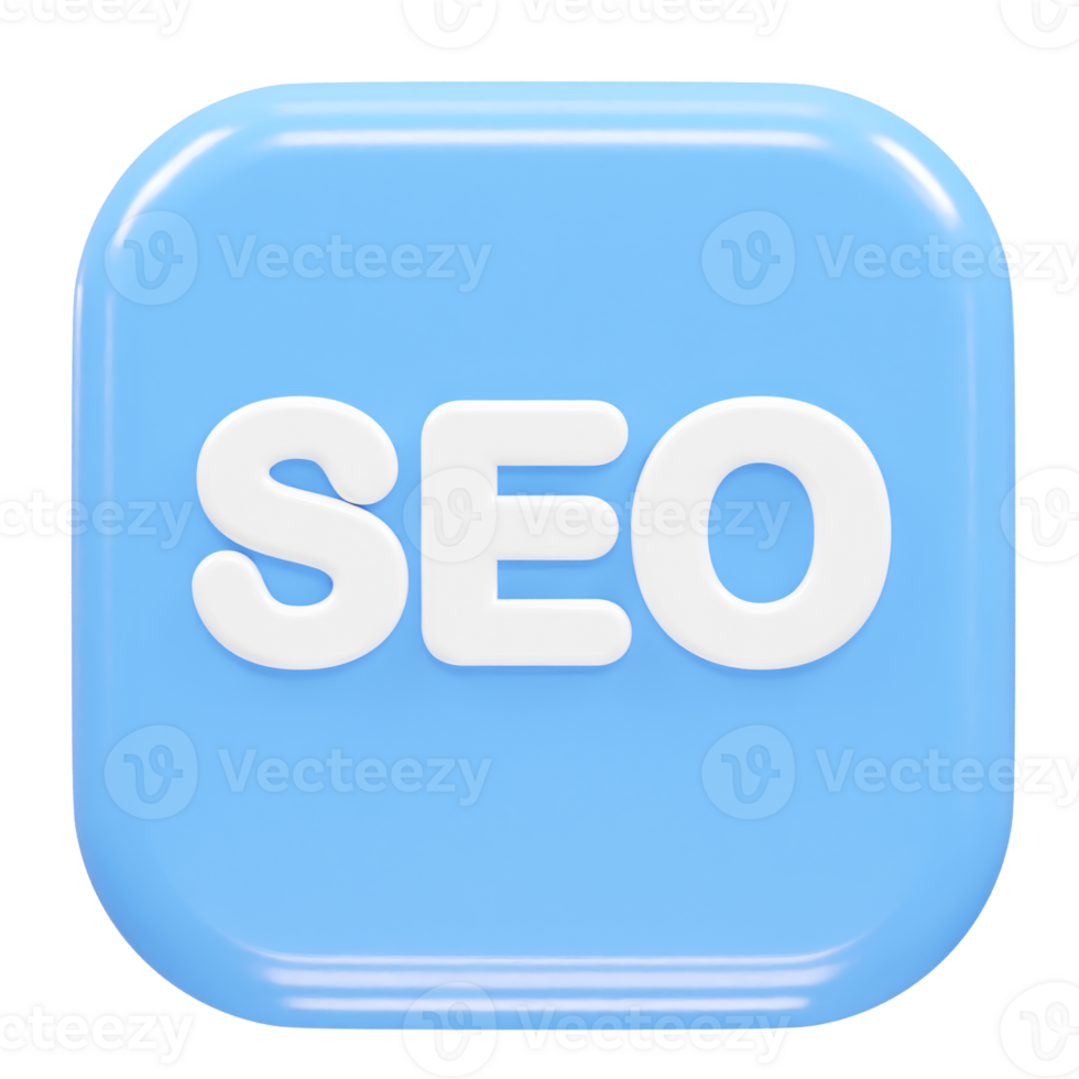 Seo icon 3d illustration rendering transparent element png