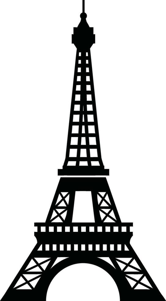 Elegant Eiffel Tower Illustration   Iconic Landmark in Vector Format