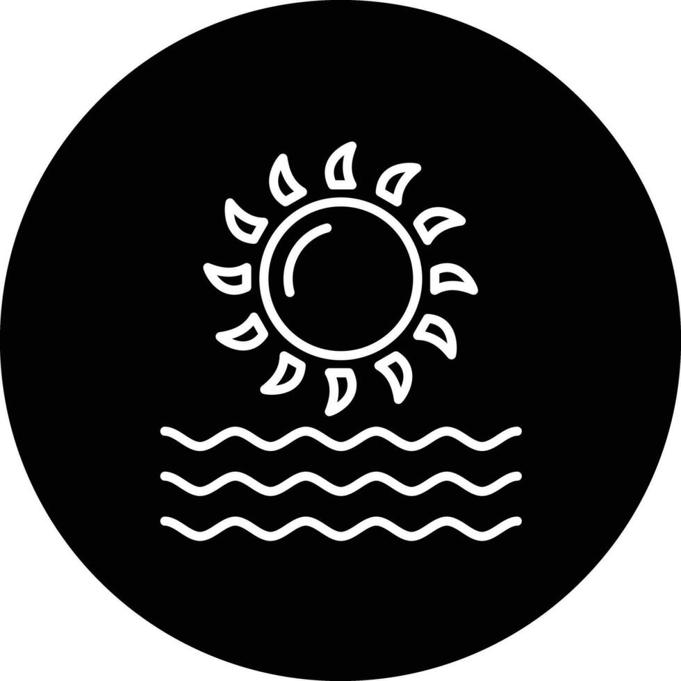 Sunset View Vector Icon