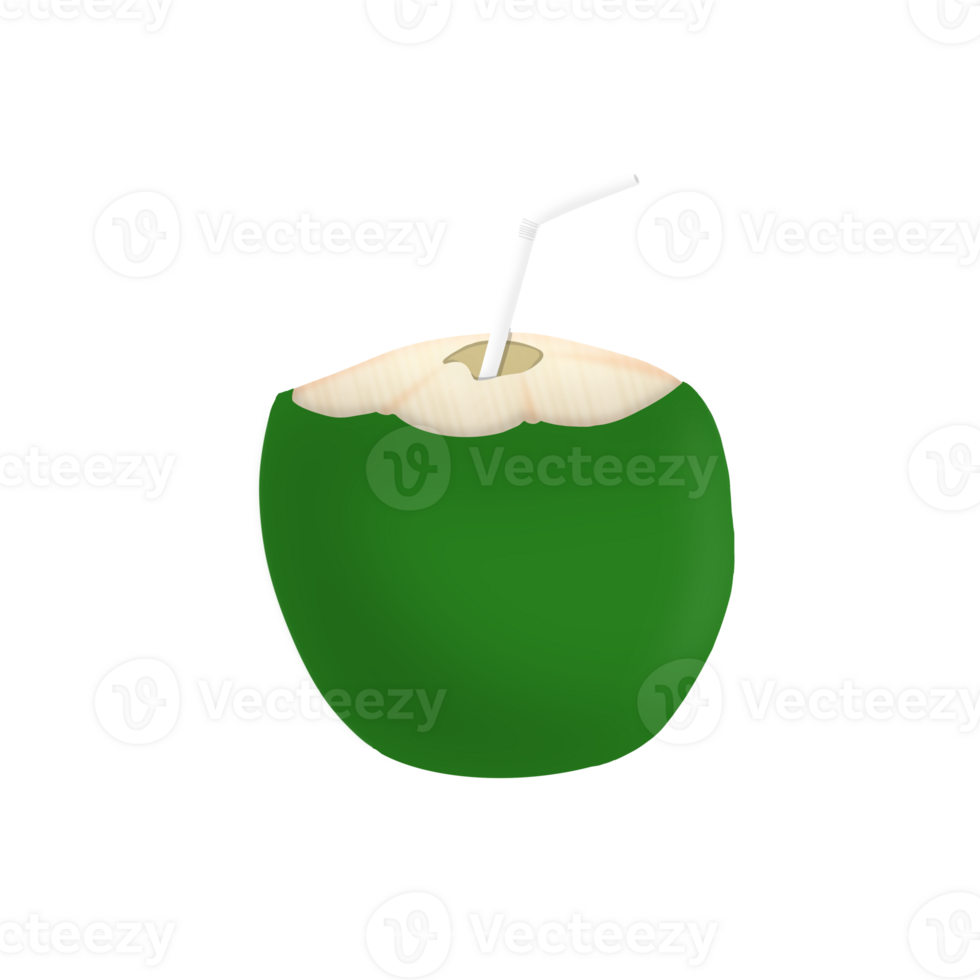 coconut with straw png