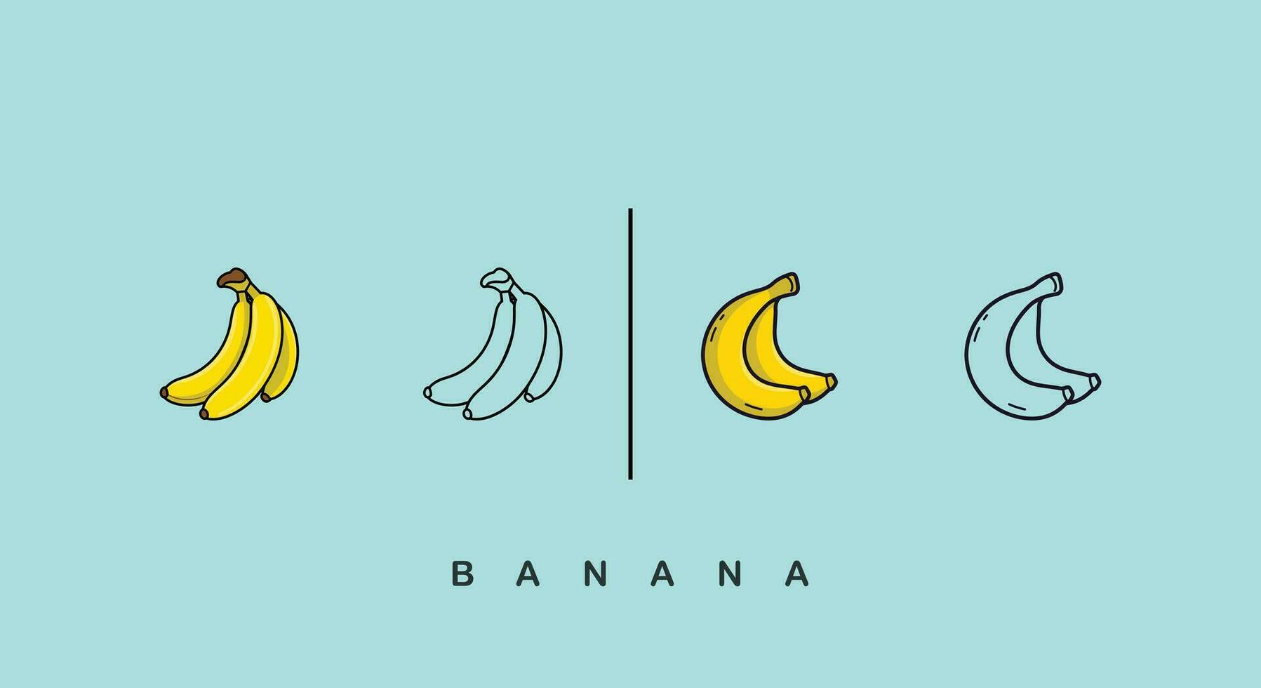 Yellow Goodness Banana Vector Graphics for Fruity Food Packaging and Nutrition Art.