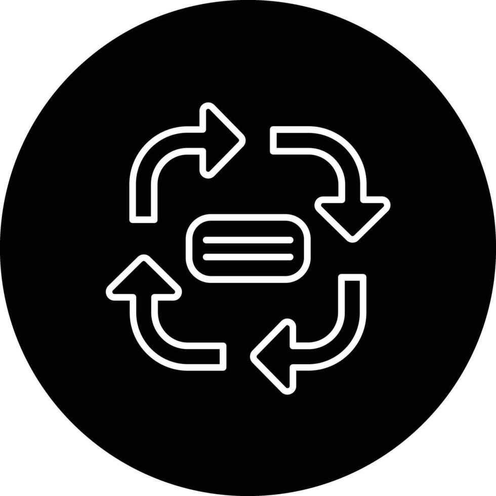 Clockwise Flow Chart Vector Icon