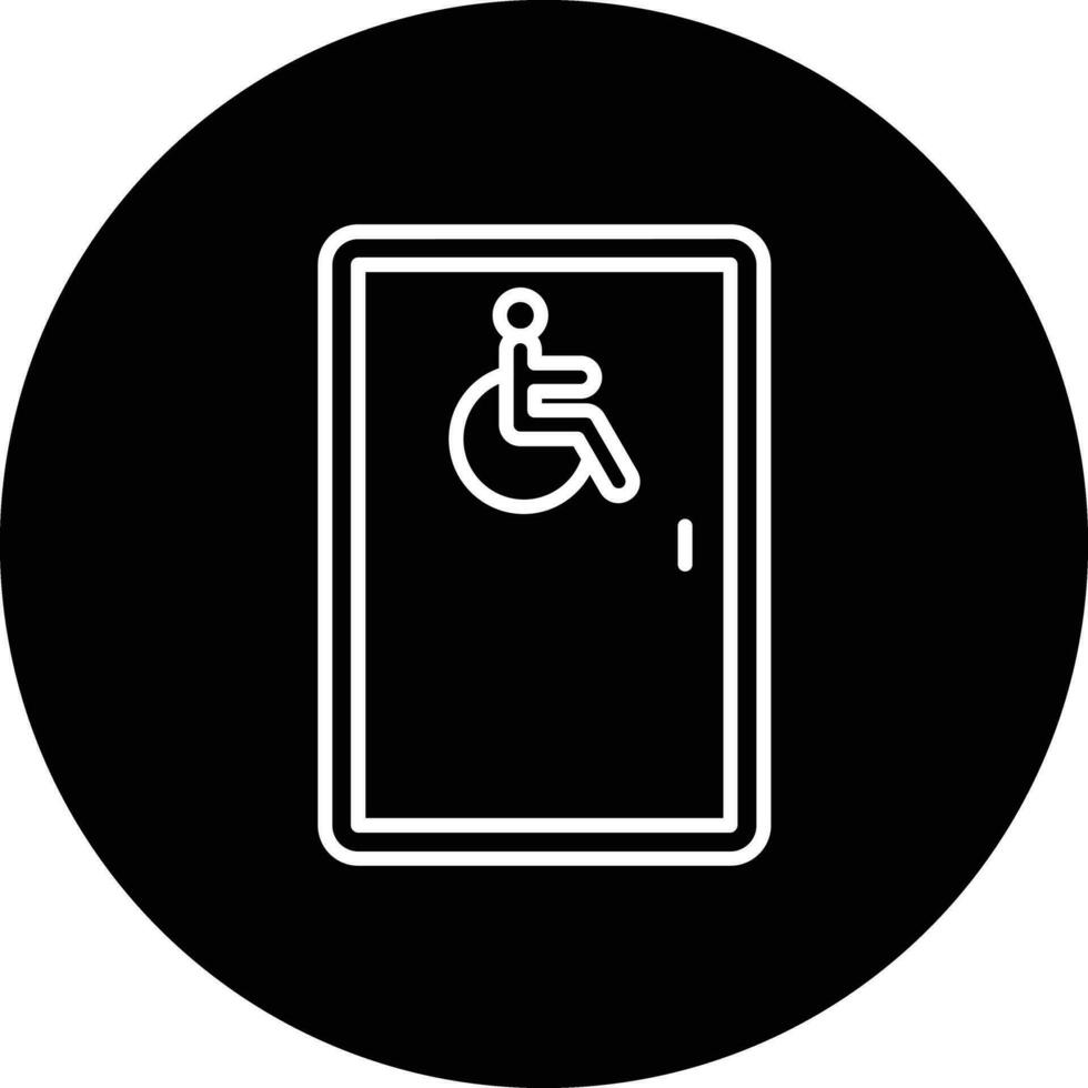 silla de ruedas accesible vector icono