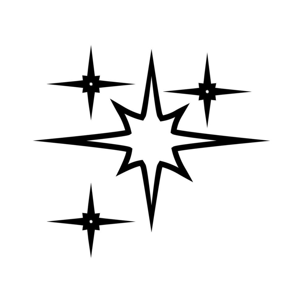 Sparkles icon vector. Twinkling stars illustration sign. Shining burst symbol. Star logo. vector