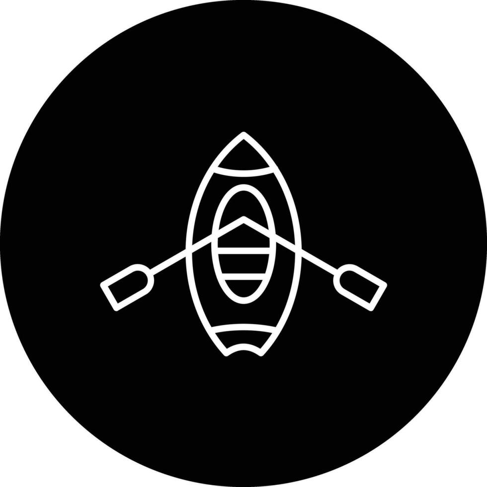 icono de vector de kayak