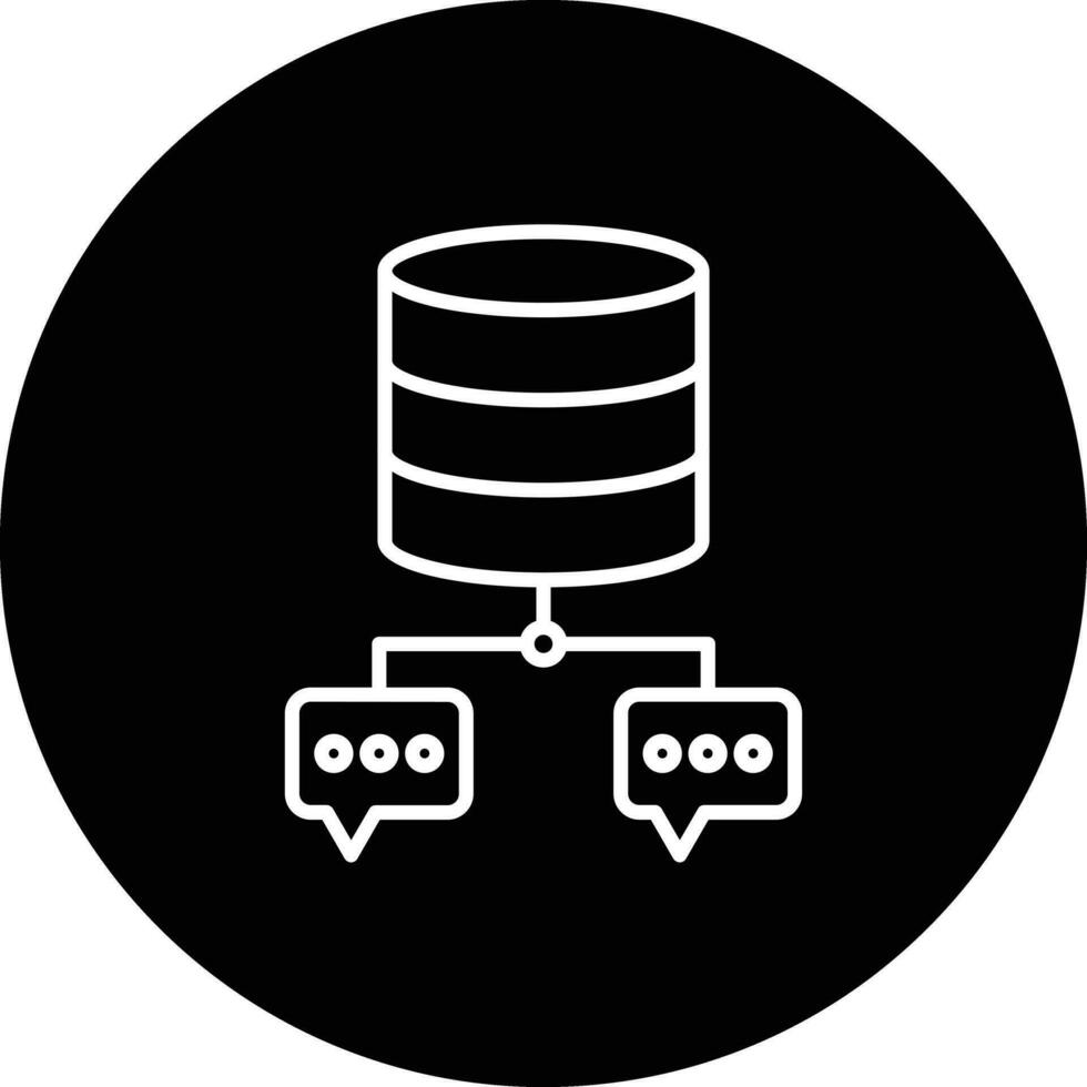 Database Chat Vector Icon