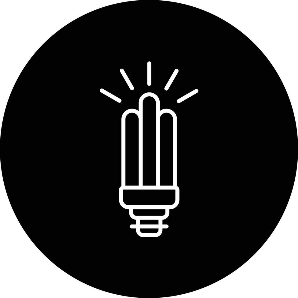 Fluorescent Light Bulb Vector Icon