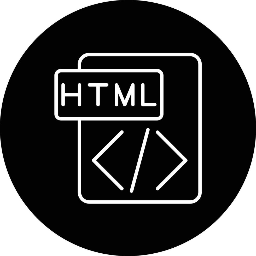 icono de vector html