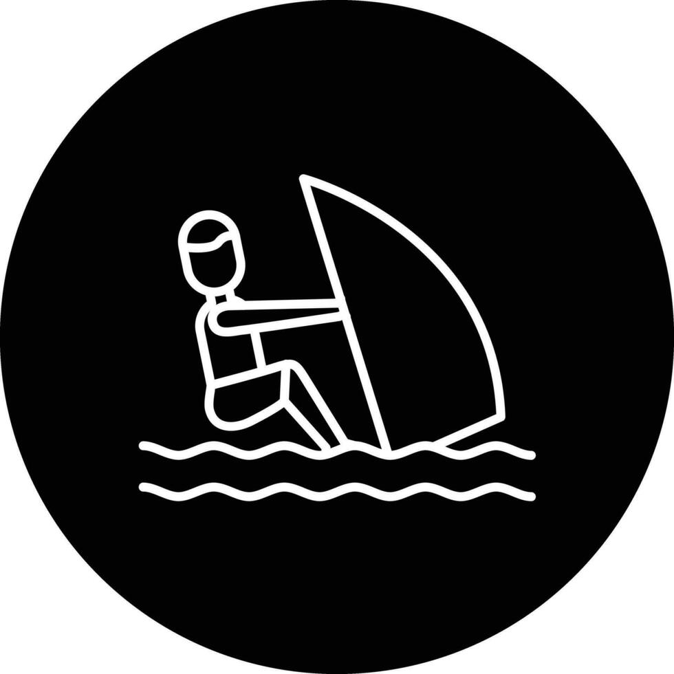 Windsurfing vector icono