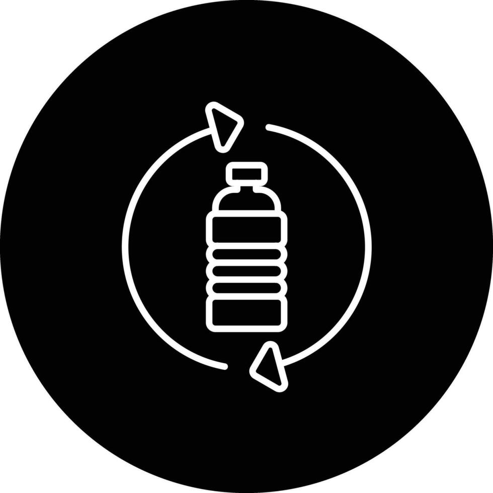 recargable agua botella vector icono