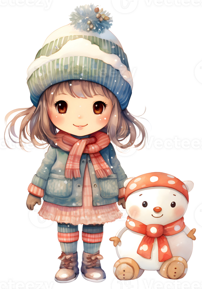 Christmas in winter. Generative AI. png