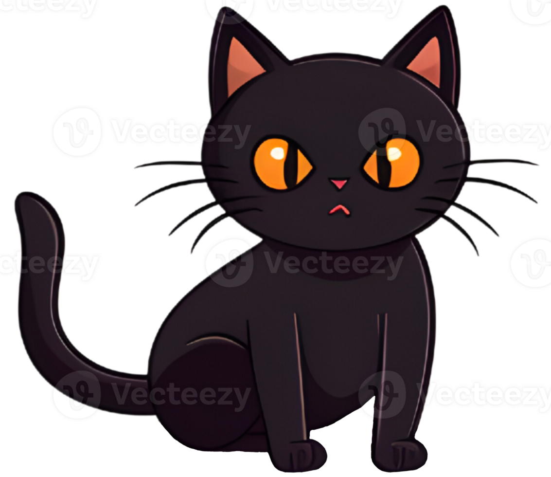 Black Cat In Halloween 33160767 PNG black-cat-in-halloween-33160767-png
