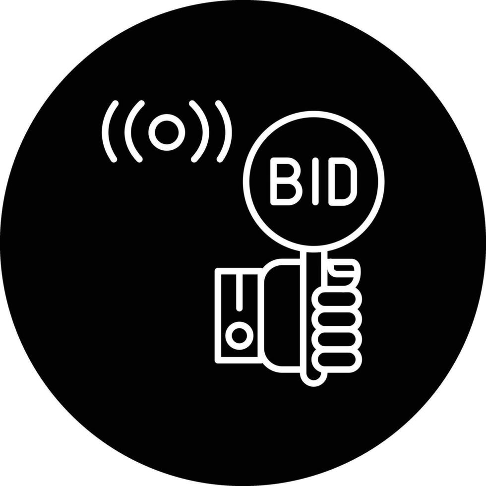 Live Bidding Vector Icon