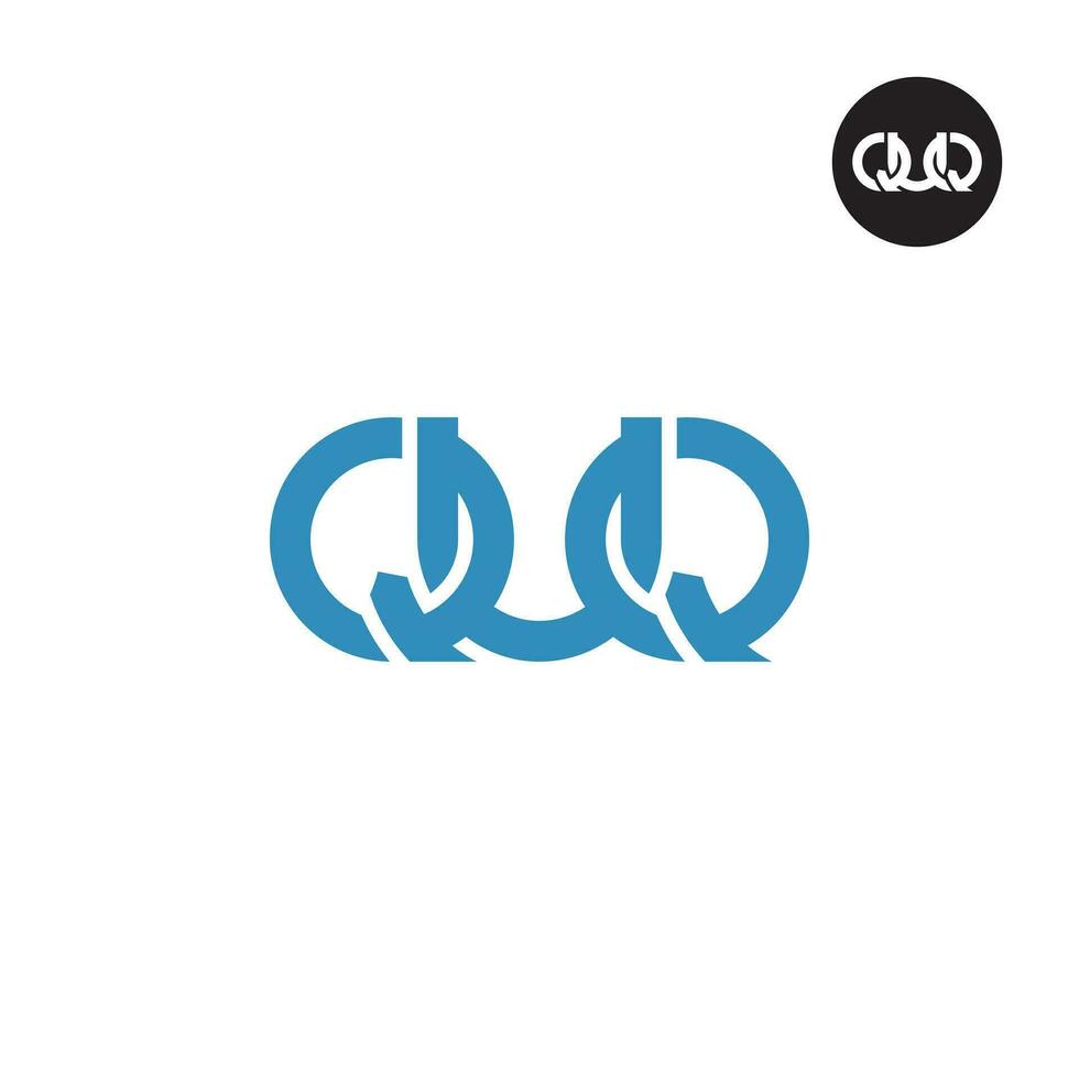 Letter QUQ Monogram Logo Design vector
