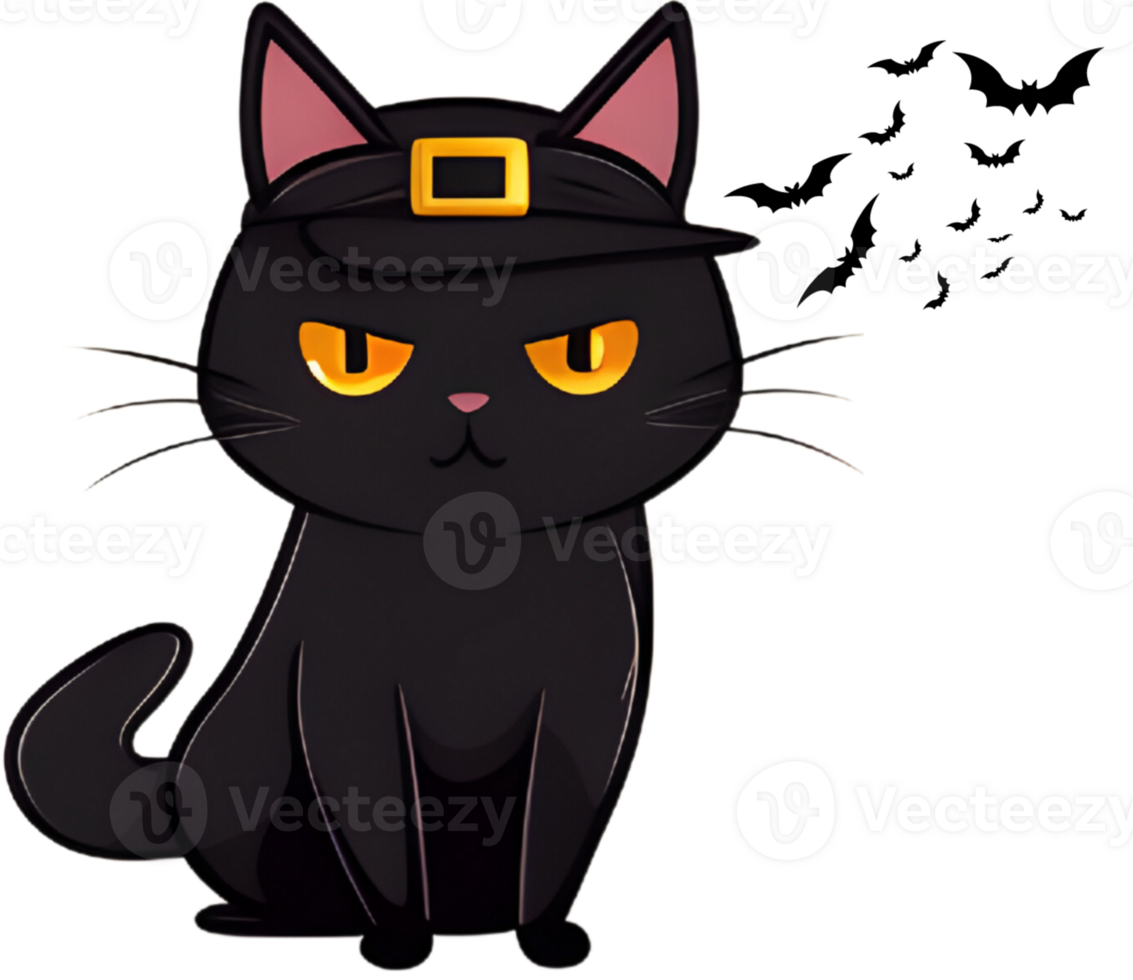 Black Cat In Halloween 33160896 PNG black-cat-in-halloween-33160896-png
