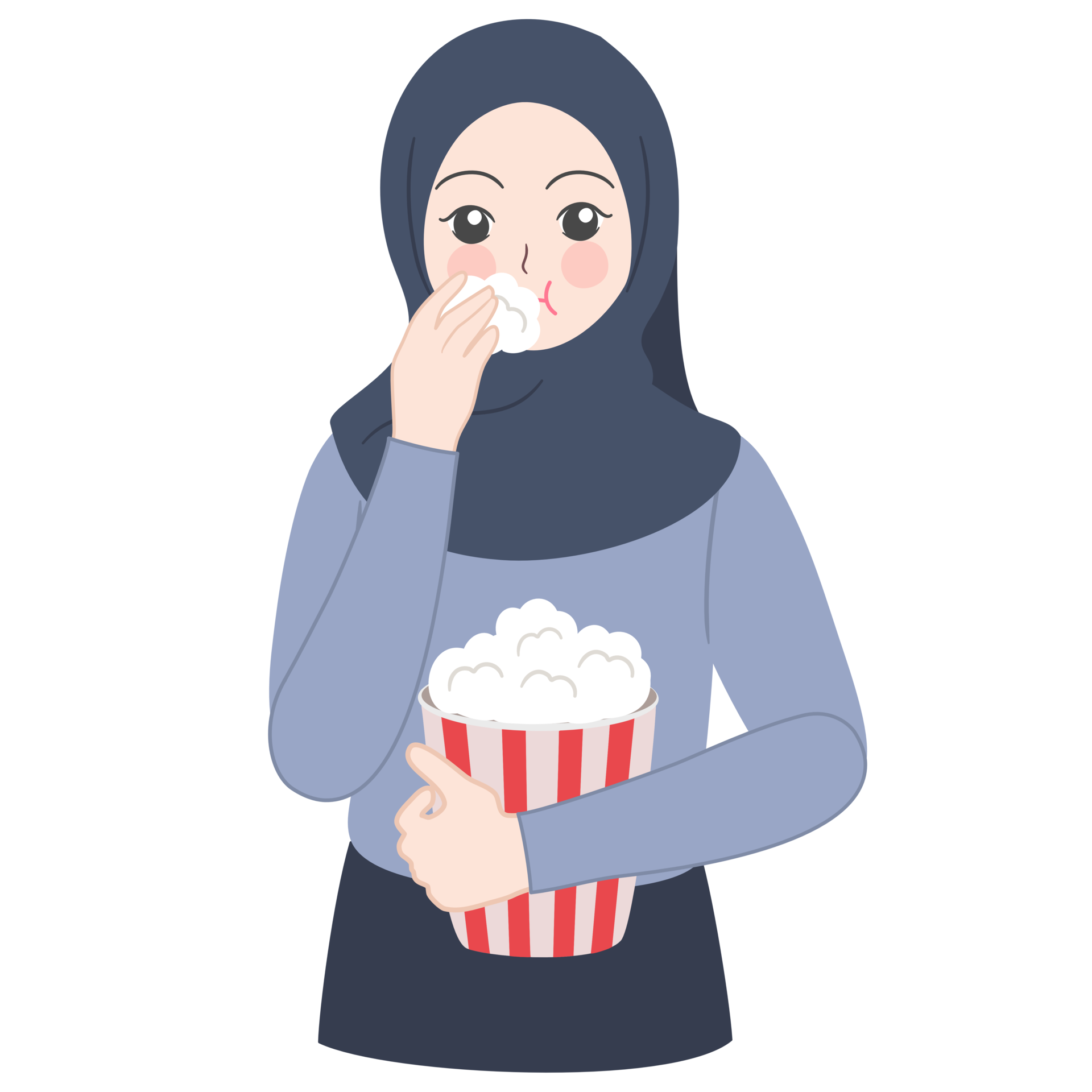 eating popcorn clipart 33160974 PNG