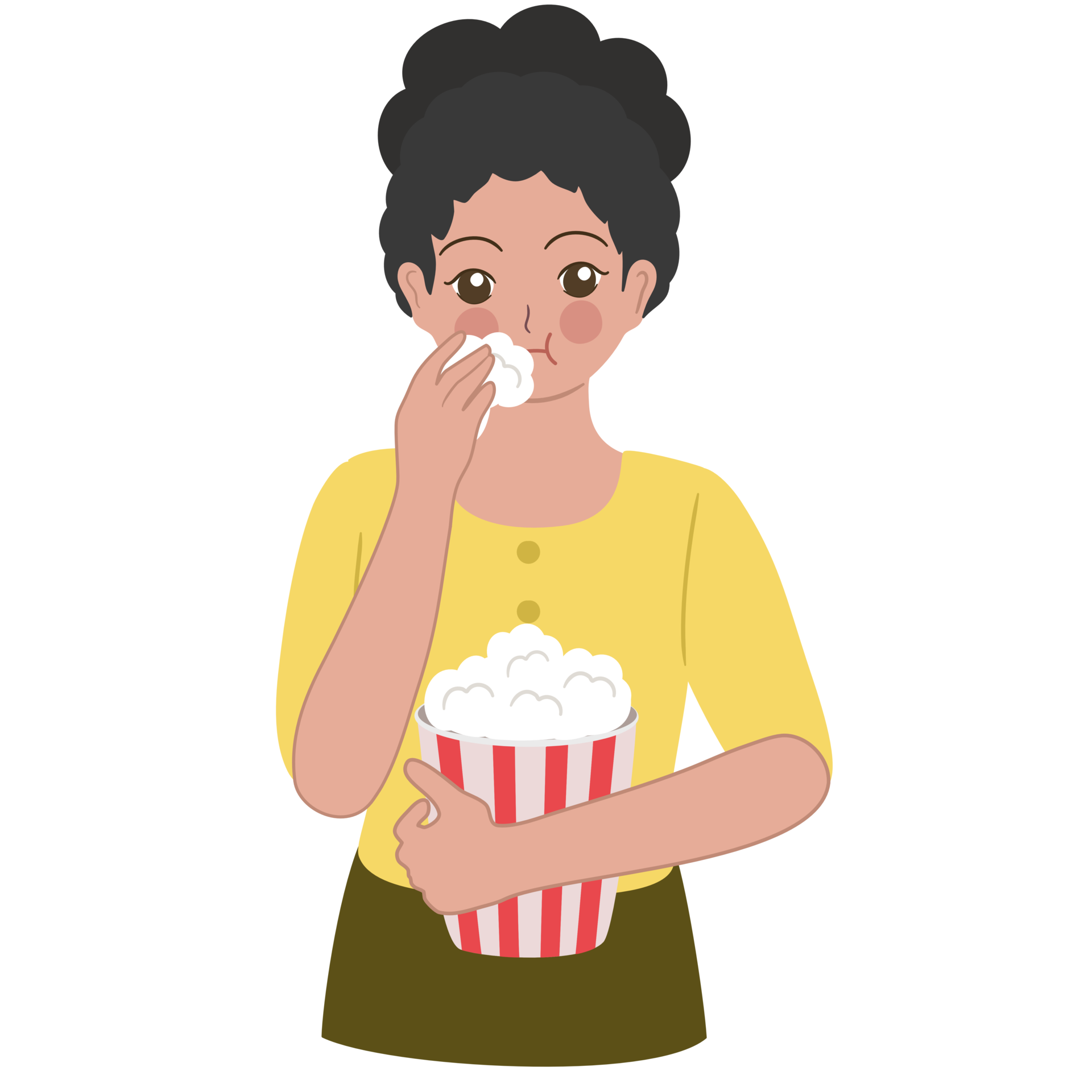 eating popcorn clipart 33161000 PNG