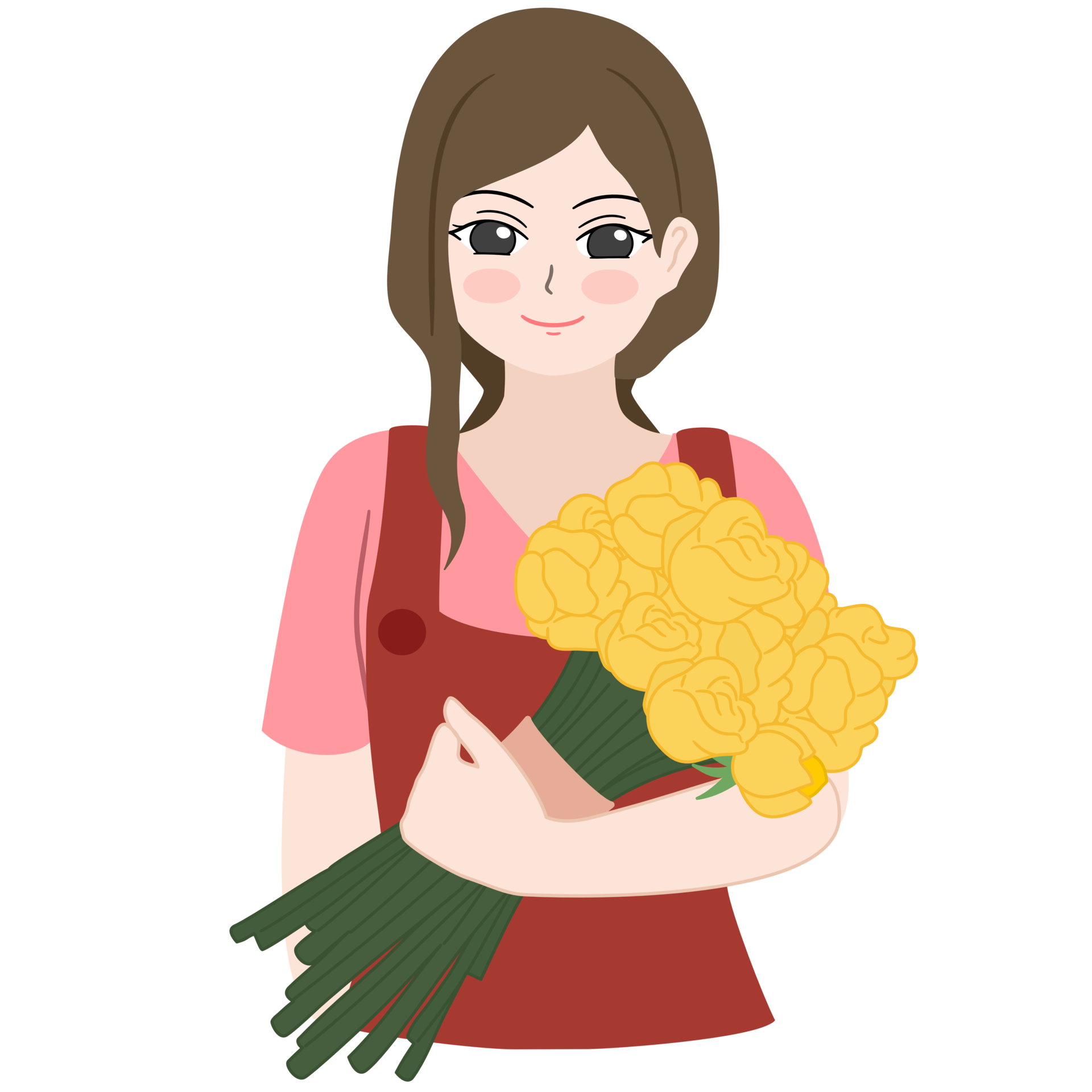 woman holding flower 33161022 PNG