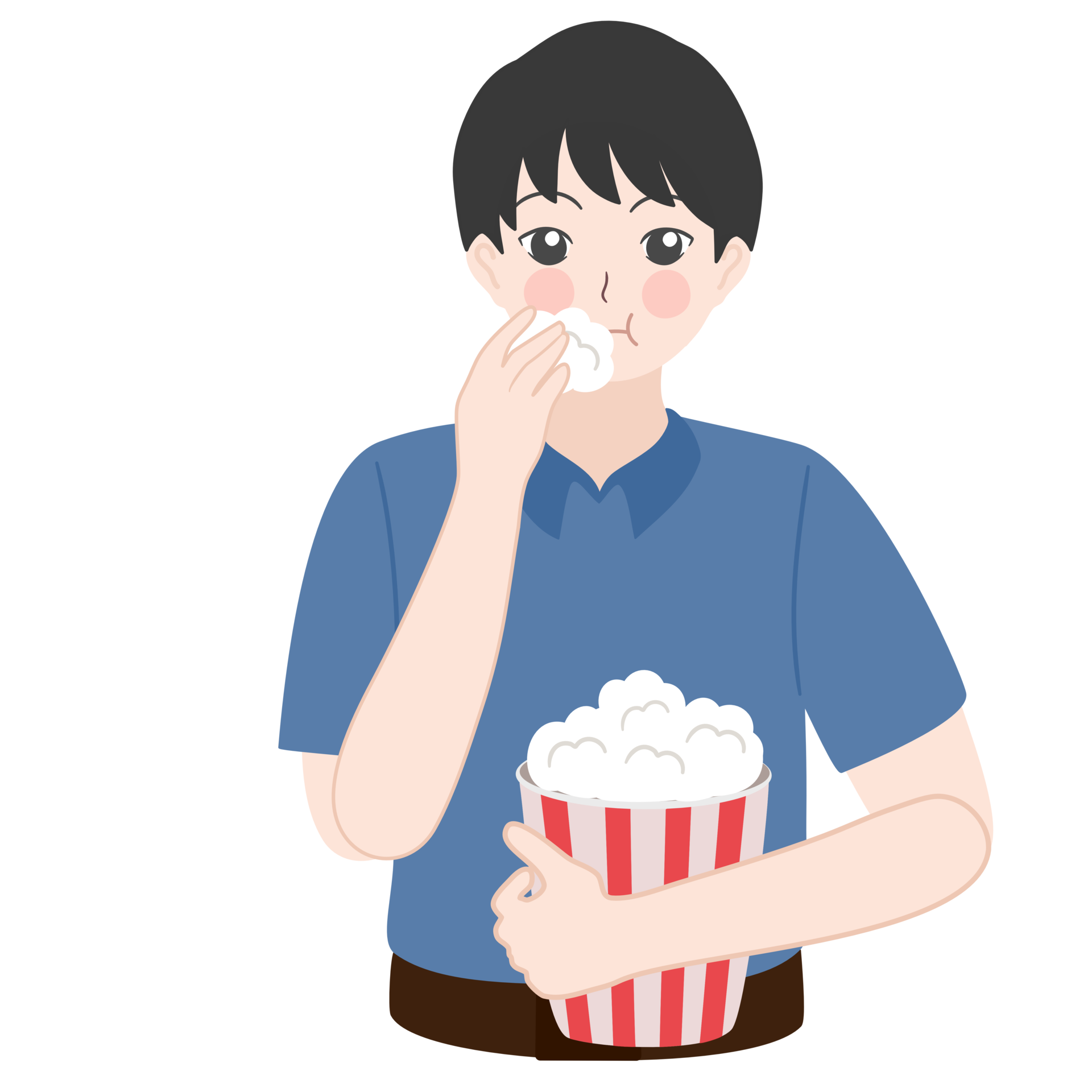 eating popcorn clipart 33161032 PNG