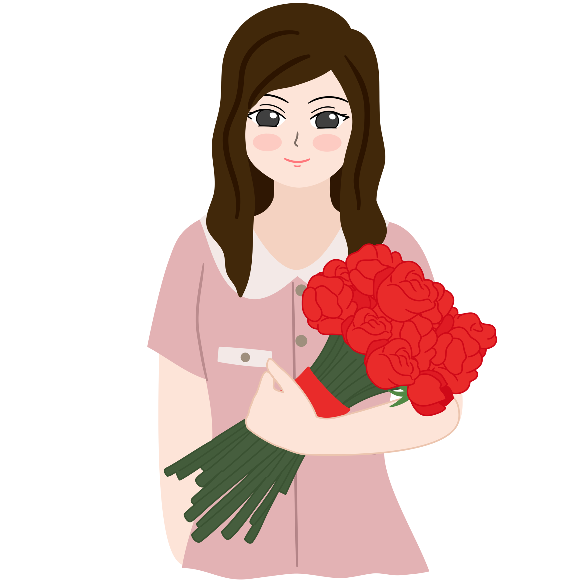 woman holding flower 33161049 PNG