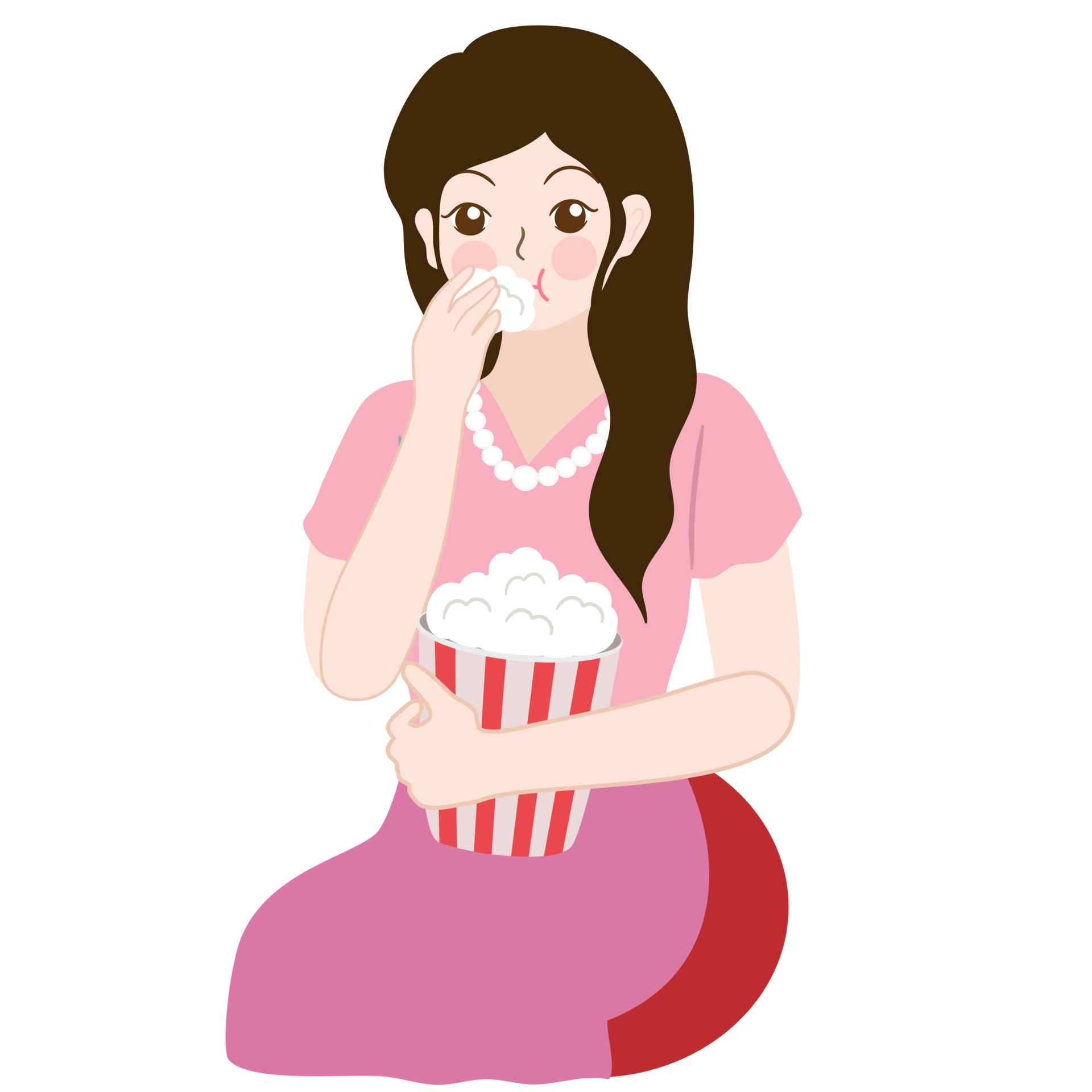 eating popcorn clipart 33161050 PNG