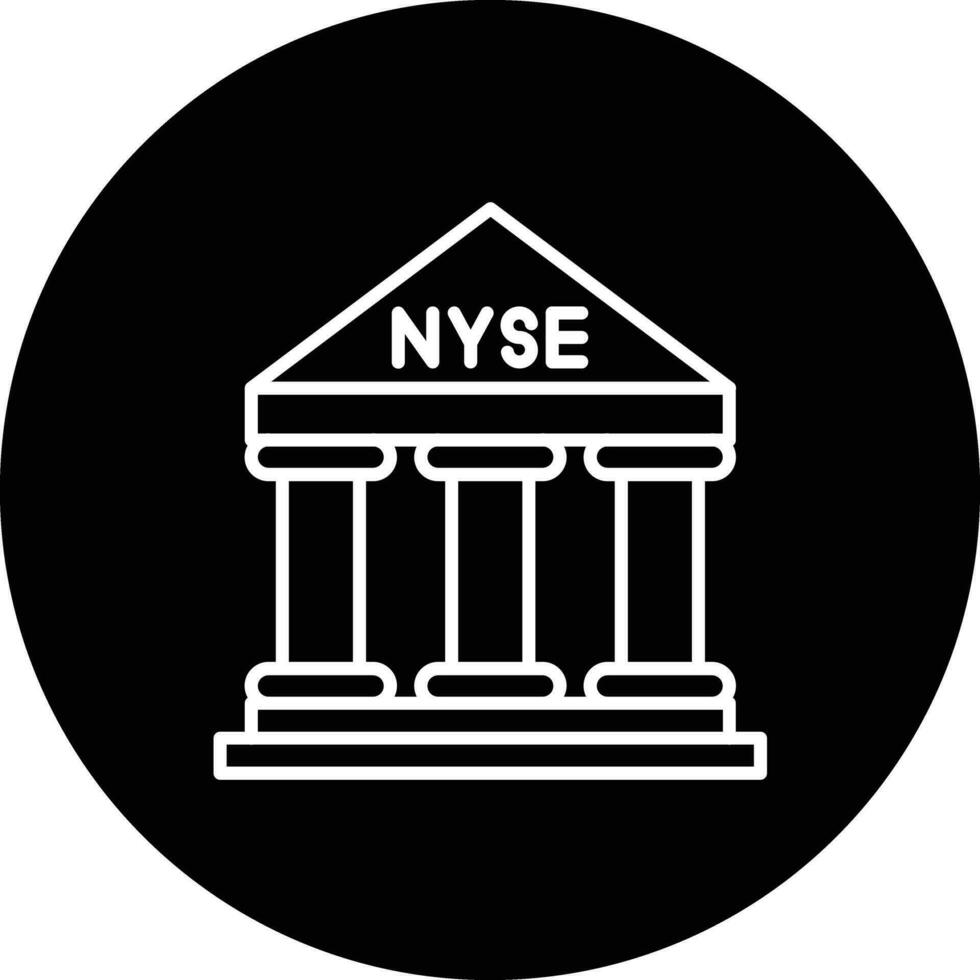 bolsa de Nueva York vector icono