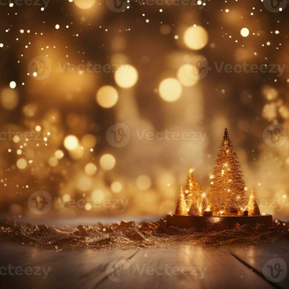 Christmas Lights Background AI Generative photo