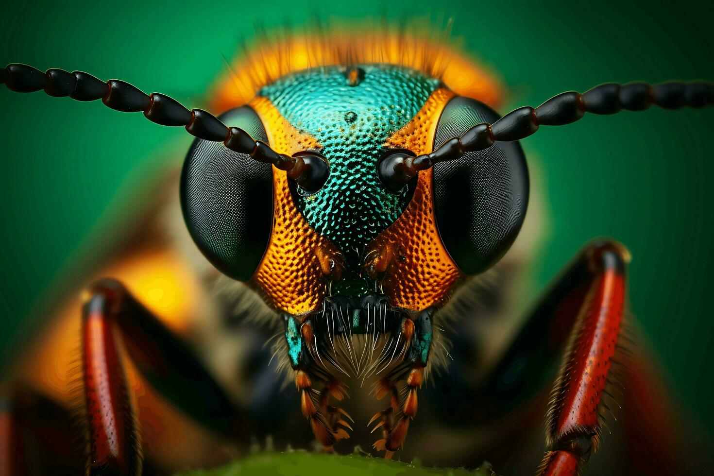 closeup animals in wild nature AI Generative photo