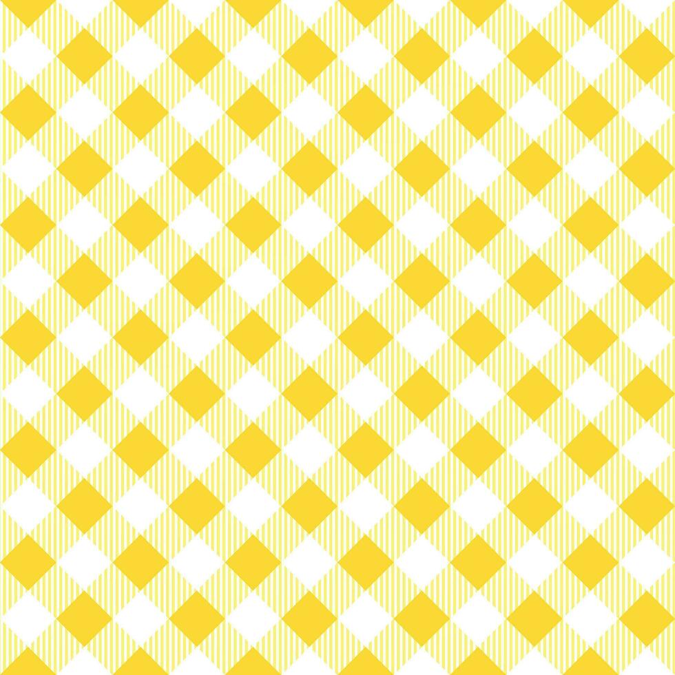 Yellow plaid pattern background. plaid pattern background. plaid background. For backdrop, decoration, gift wrapping, gingham tablecloth, blanket, tartan, fashion fabric print. vector