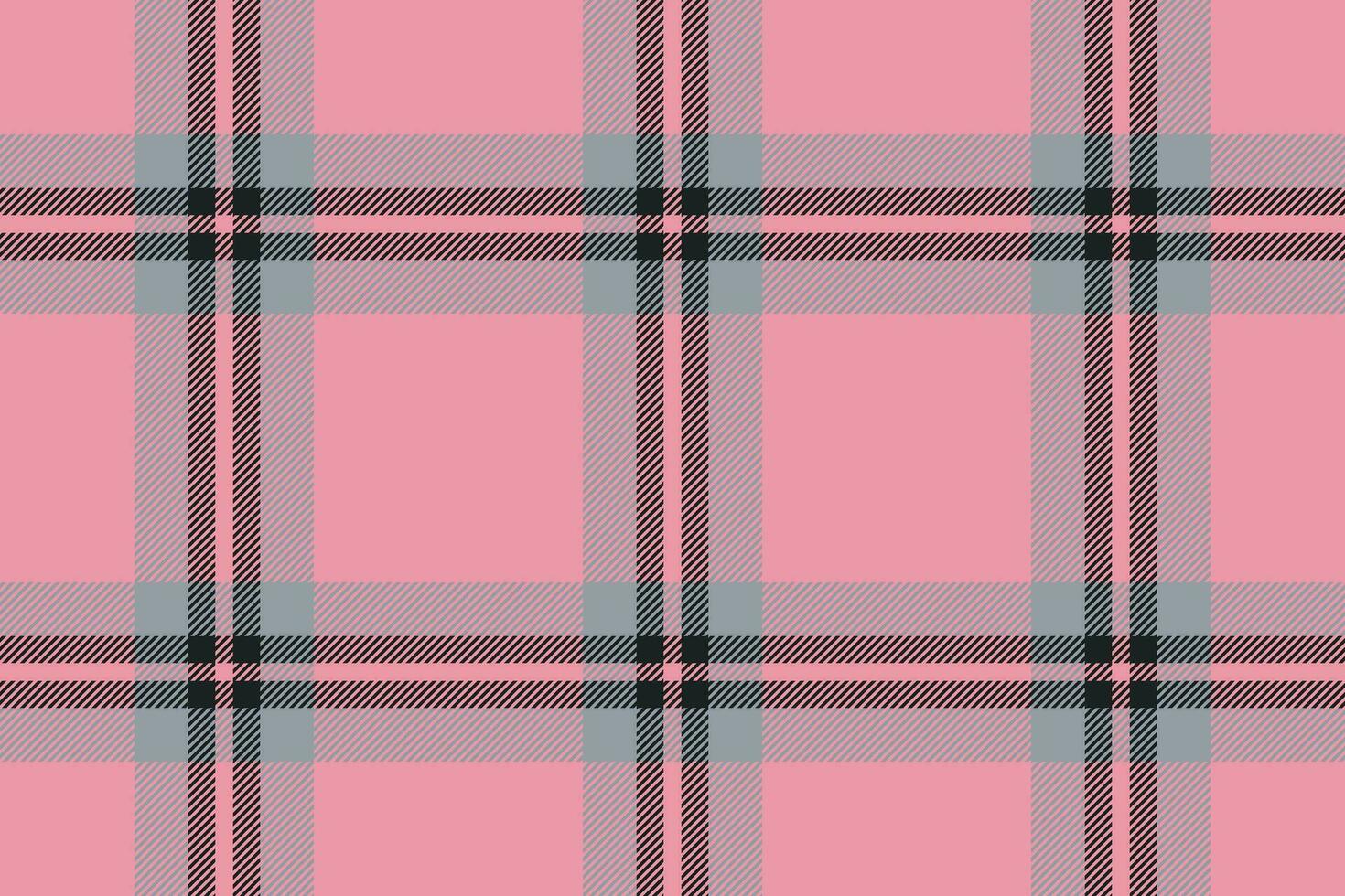 Plaid background, check seamless pattern in pink. Vector fabric texture for textile print, wrapping paper, gift card or wallpaper.
